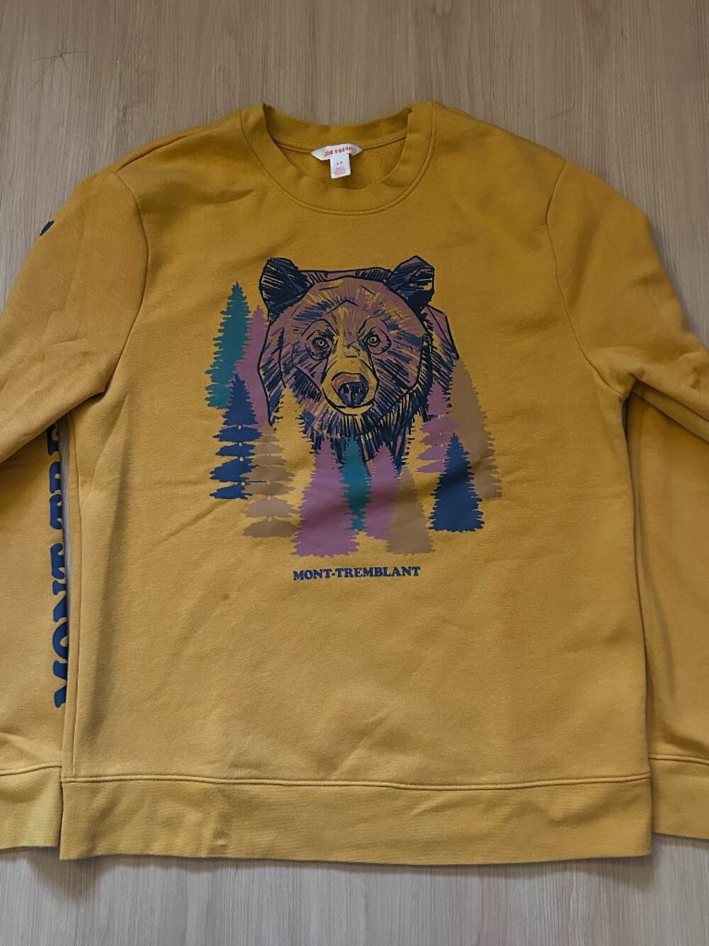 Joe Fresh Yellow Mont Tremblant Crewneck